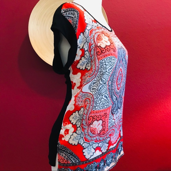 Beautiful Daniel Rainn Mixed Media Top Small - Picture 2 of 8